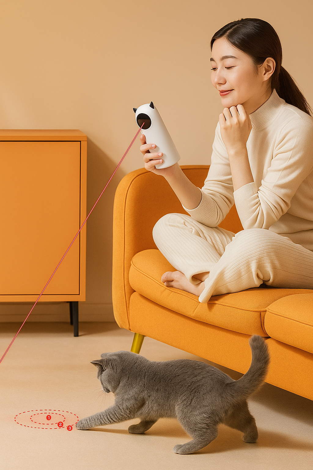 Automatyczny laser zabawka dla kota