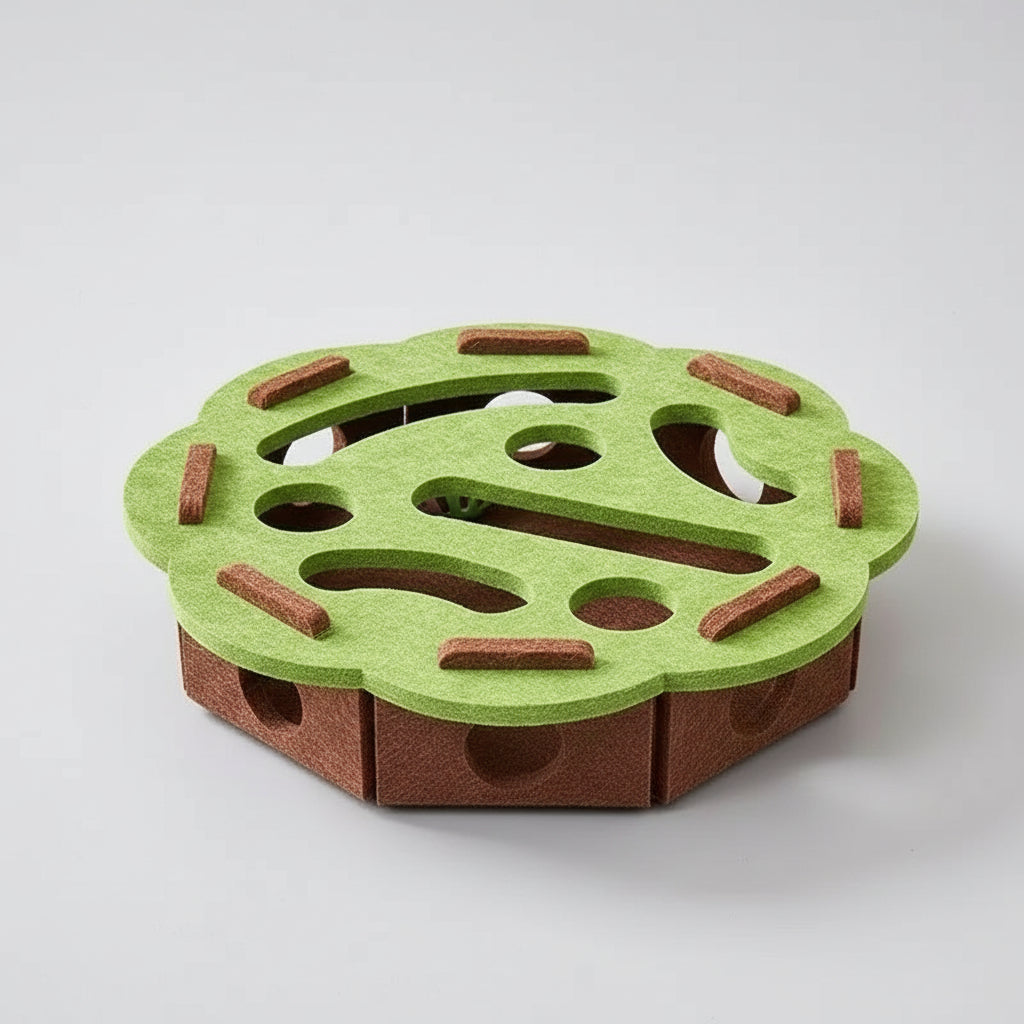 Kocia Stacja Zagadek – interaktywna mata z piłeczkami dla kota 🐱🎾