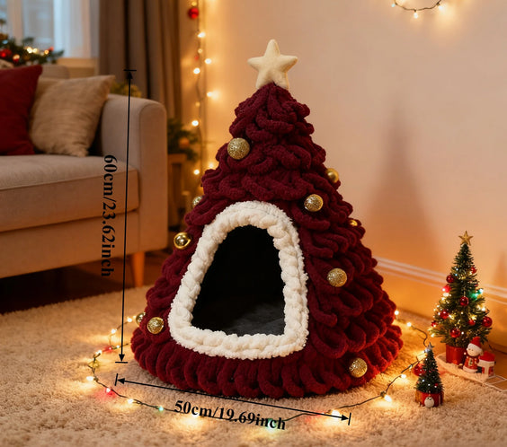 Świąteczny domek dla kota