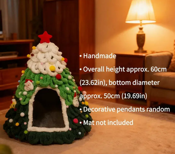 Świąteczny domek dla kota