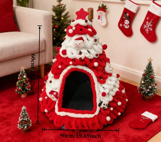 Świąteczny domek dla kota