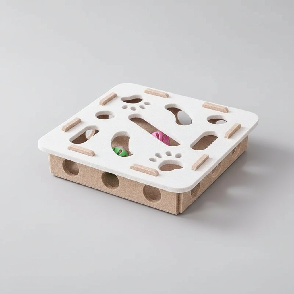 Kocia Stacja Zagadek – interaktywna mata z piłeczkami dla kota 🐱🎾