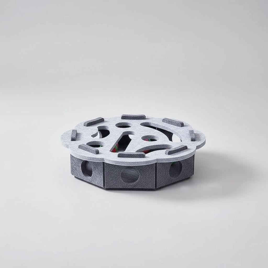 Kocia Stacja Zagadek – interaktywna mata z piłeczkami dla kota 🐱🎾