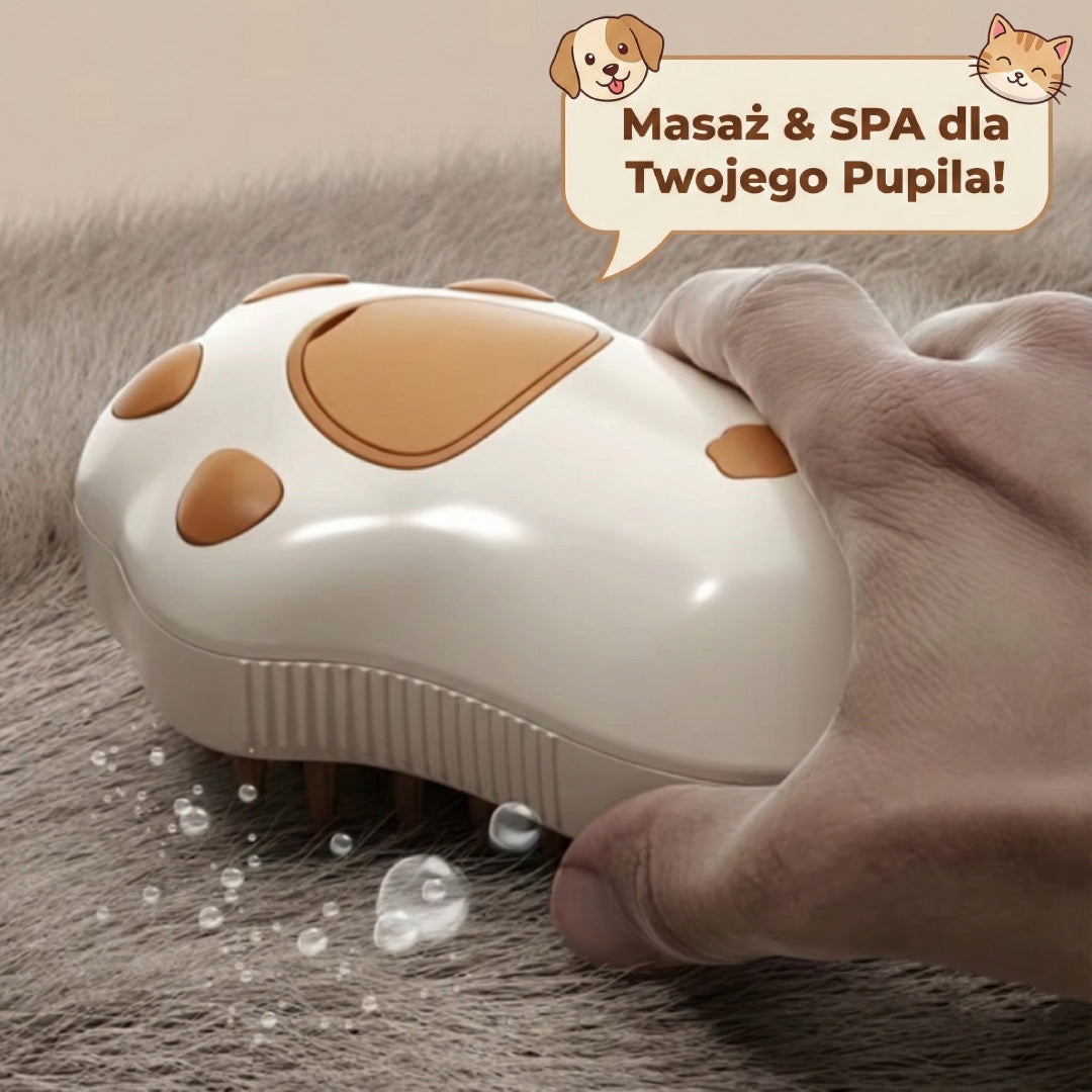 Parowa szczotka kąpielowa dla psa i kota