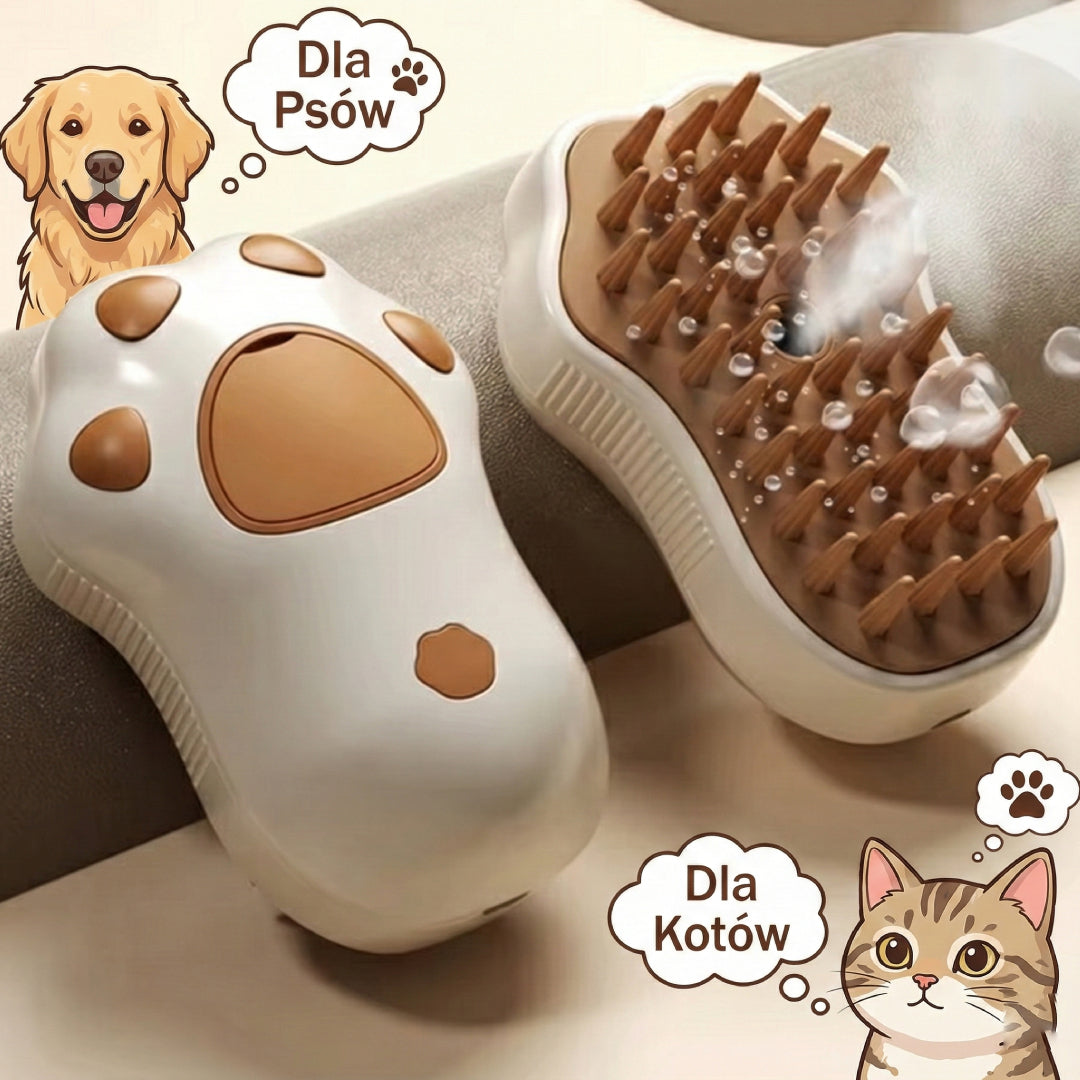 Parowa szczotka kąpielowa dla psa i kota