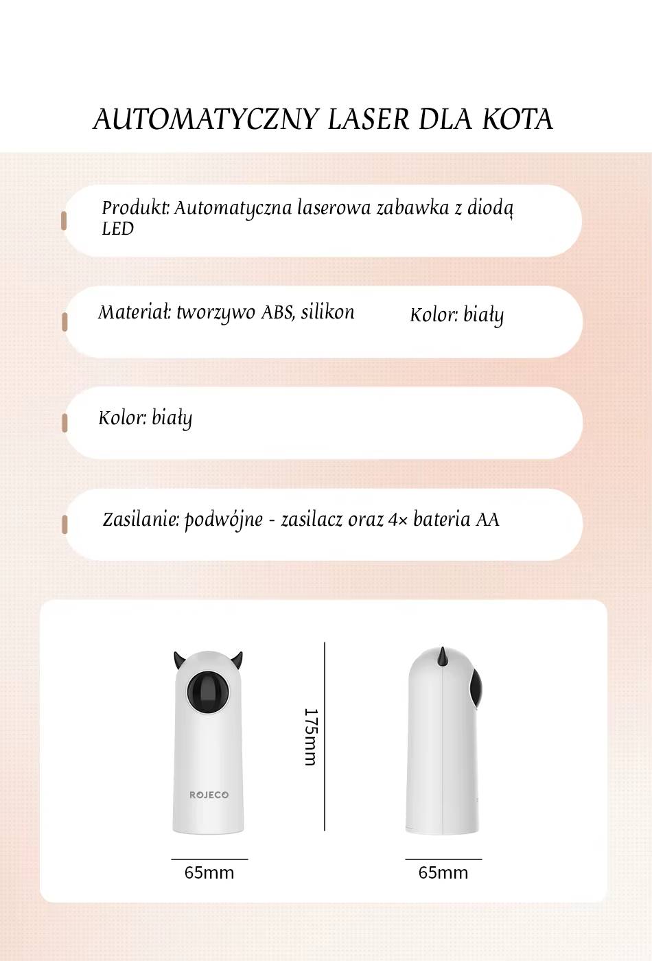 Automatyczny laser zabawka dla kota